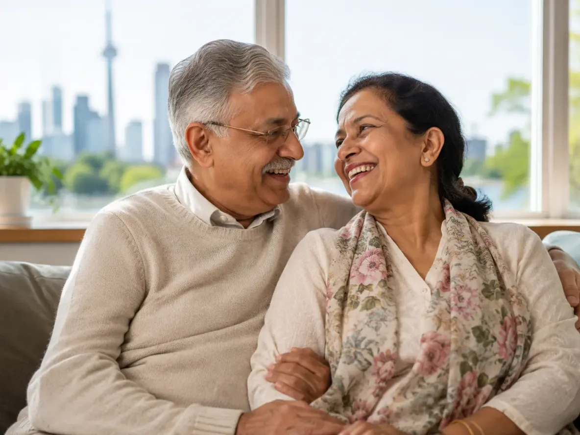 Parents and grandparents enjoying time together in Canada